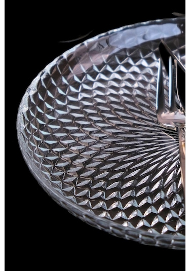 Tabak Evi Aden Cam Pasta Tabağı 19cm Sade 6 Lı 2339 Şeffaf