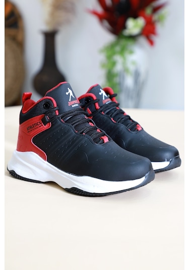 Kidessa 1470-26974 Anatomik Tabanlı Çocuk Basket Ayak Siyah Kırmızı