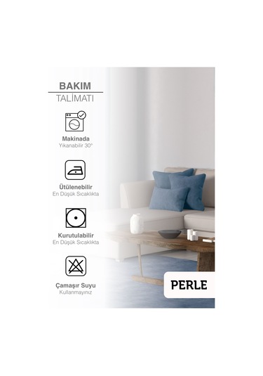 Br Perle Home Daily Series Derin Mavi Rengi Kırlent Yastık Kılıfı Derin Mavi