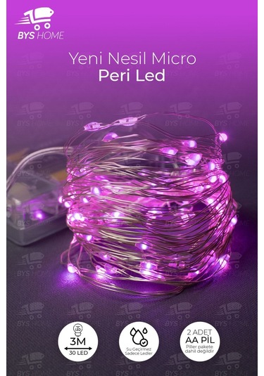 Dekoratif Sonbahar Yapraklı 230 Cm Yapay Sarmaşık Ve 300 Cm Peri Led Pembe Renk - Pembe Pembe