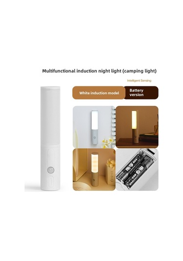 Springsun Akıllı İnsan Algılama Koyu Lambası, El Tutan Kamp Lambası, Koridor Dolap Duvar Lambası, Ev Aydınlatma Ambiyans Lambası İnsan Algılama, Beyaz Pil Versiyonu, Üç Renkli Sürekli Dimmable Diğer