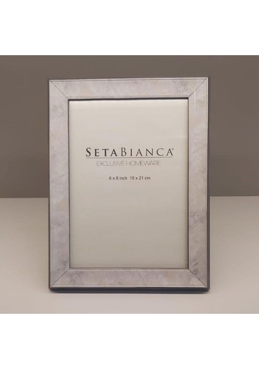 Seta Bianca 15 X 21 Cm Sedef Çerçeve Gri