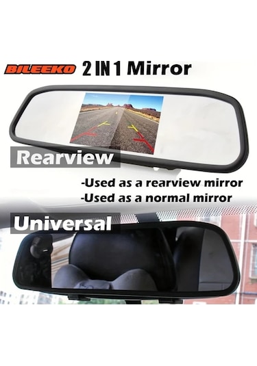 Motion003 Bileeko 2 İn 1 Araba Ayna Ve Kamera Kiti Kablosuz Verici Sürümü Yüksek Çözünü