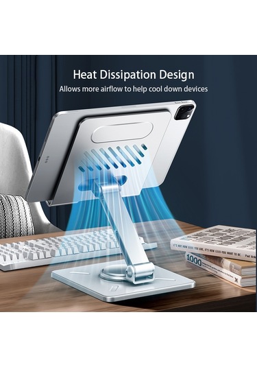 Cbtx Xundd Xdho-027 Döndürülebilir Katlanabilir Masaüstü Tutucu Tablet Standı - Gri