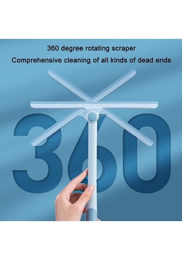 Sones 360 Derece Dönebilen Cam Sileceği Ev Aynası Pencere Fırçası, Özellikler: Gri Opp Torba
