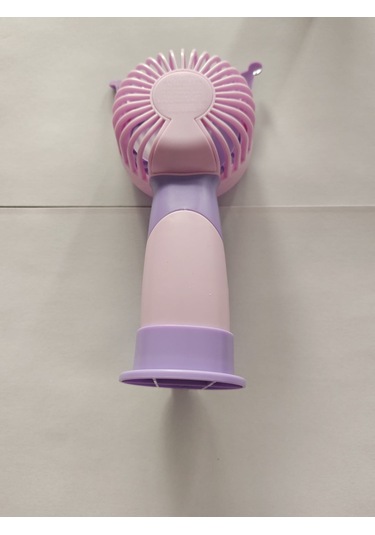 Mini El Fanı Şarjlı Telefon Tutuculu Figürlü 3 Kademeli Taşınabilir Vantilatör Masa El Tipi Serinletici Soğutucu