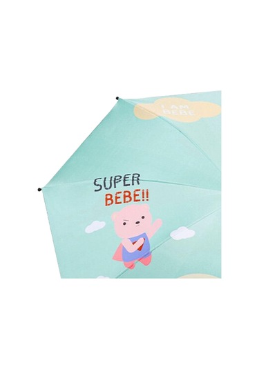 Suntek Bebek Arabası Şemsiyesi Kelepçeli Seyahat Yaz Ayı Ayı Çok Renkli