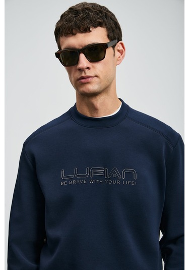 Lufian Erkek Luther Sweatshirt 112030171 Lacivert Lacivert