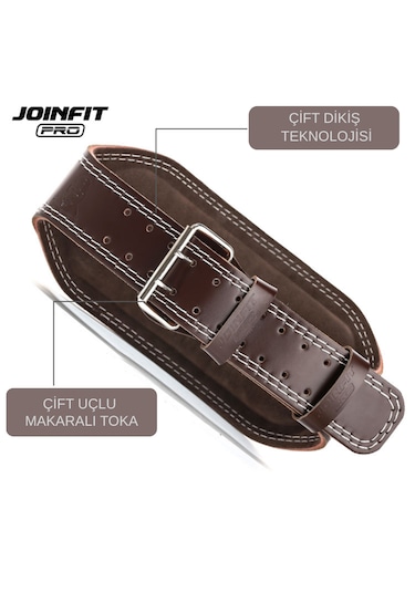 Joınfıt Pro Ağırlık Kemeri-%100 Hakiki Deri Fitness Ve Vücut Geliştirme Bel Kemeri Small