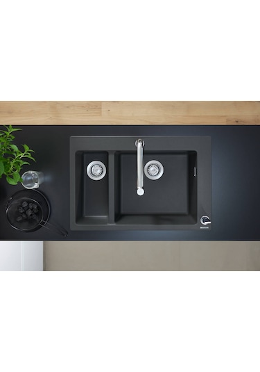 Hansgrohe S51 S510-F635 Ankastre Eviye 180 / 450 Grafıt Siyah 4331