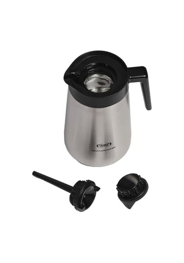 Paslanmaz Çelik Termos, 1.25 L Kapasite, Gümüş Siyah