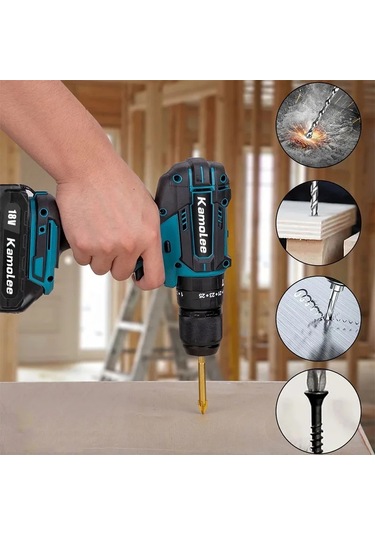 Tcherchı Kamolee DDF485 18 V Akülü Elektrikli Darbeli Matkap Tornavida Seti 10 x 13 MM