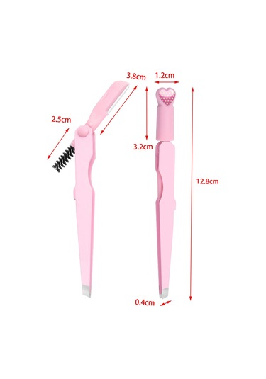 Homyl Kaş Cımbızı Paslanmaz Alet 4mm Düz Uçlu Cımbız Çok Pembe