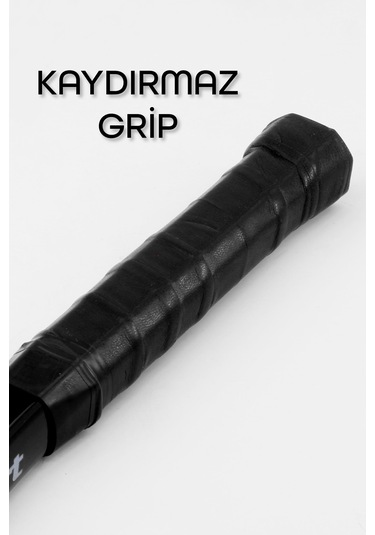 Deluxe 27 İnç Tenis Raketi Çantalı Yetişkin Tennis Racket L2 Grip 68 Cm Neon Sarı 527