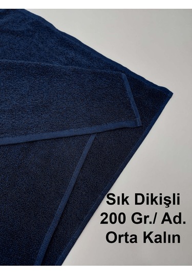 Lacivert Berber Havlusu Sporcu Havlusu Yüz Havlusu 50x90 Cm 3 Lü