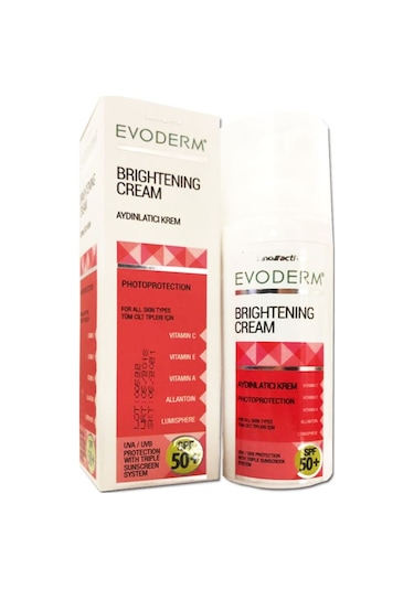Evoderm Aydınlatıcı SPF 50+ Leke Kremi 50 ML