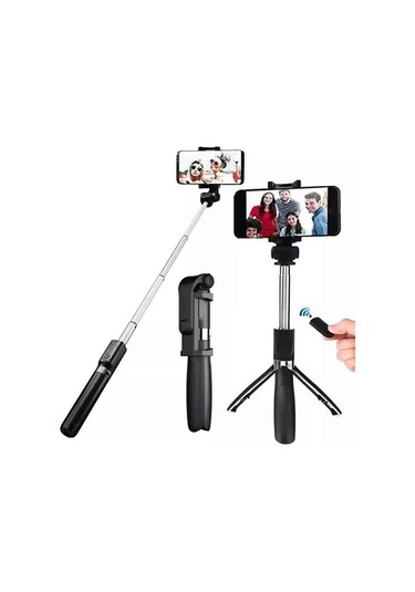 Bfs Selfie Çubuğu Tripod Bluetooth Kumandalı Selfie Çubuğu Telefon Tutucu