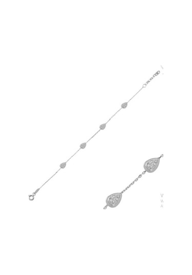 925 Ayar Gümüş Tek Sıra Mineli Tiffany Bileklik Gümüş