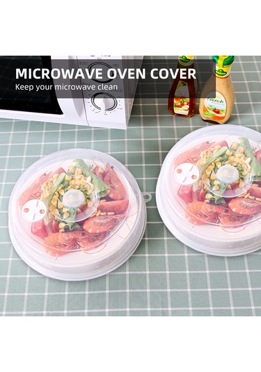 Yifomall Mikrodalga Fırın İçin Buhar Ayar Kapaklı 2'li Set - Yüksek Isıya Dayanıklı Saklama Kapağı 23cm