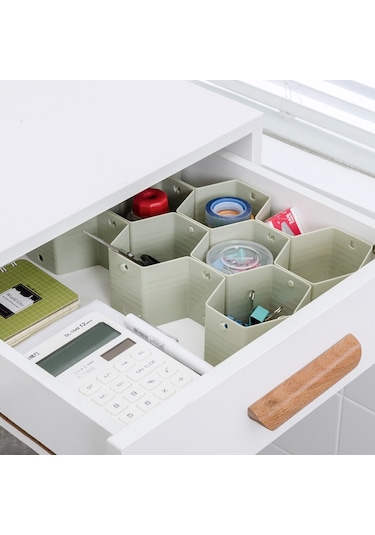 Cbtx Ayarlanabilir Çekmece Petek Fıçı Bölücü Dıy Organizatör Sıralama Çorap Saklama Kutusu Beyaz