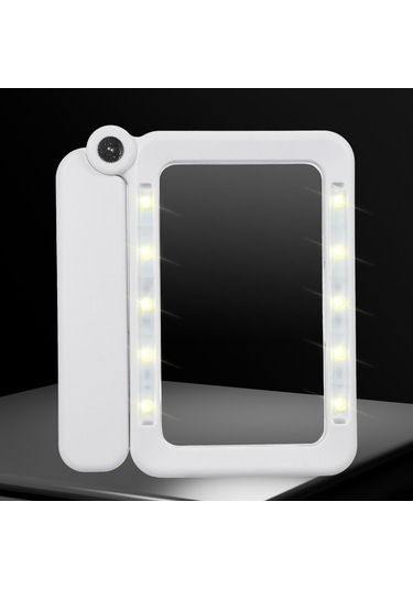 Geekyou "4x Büyütmeli Usb Şarjlı Katlanabilir Led El Büyüteci - 10 Led, 3 Işık Seviyesi, Pil Göstergeli" Çok Renkli