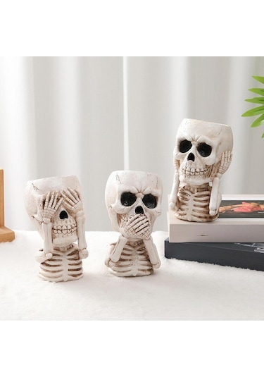 Suntek Kafatası Çiçek Saksısı Cadılar Gözlerini-kapat