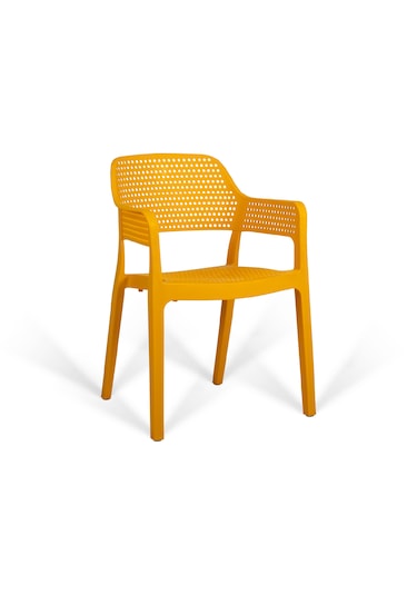 Hawaii Kollu Kafe Ve Balkon Sandalyesi 2'li Sarı