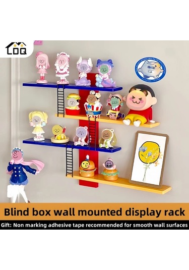 Hightower Ldq 4 Katmanlı Duvara Monte Raf Çok Renkli Aksesuar Ve Figür Sergileme Ünitesi Çok Renkli