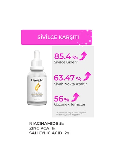 Devida Sivilce Karşıtı Siyah Nokta Akne Temizleyici Serum Elixir Series A260