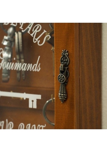 Novahub Ahşap Anahtar Kutusu, Pastoral Tarzı, Mavi, Kahverengi, 25x21x6cm, Ev Depolama, Anahtar Kancaları, Duvar Dekorasyonu Mavi