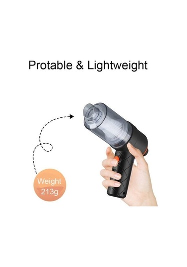 Tongxida Yt-m2037 6000pa 2-in-1 Araç Akülü Süpürge Siyah Siyah