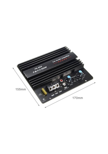 Symbee 12v 600w Siyah Araç Güçlendirici Kartı - 4ω 75-90db Duyarlılıklı Oto Ses Sistemi Pa-60a