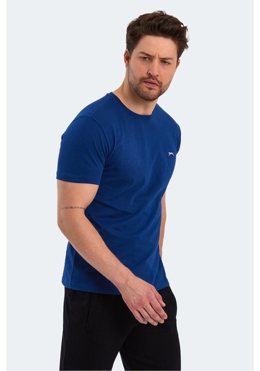 Slazenger Paınt I Erkek Baskılı Indigo Tişört Indigo