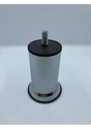 Metal, Krom 10 Cm İnce Diş M8 Vidalı Koltuk,baza,dolap Mobilya Ayağı 4 Adet Krom