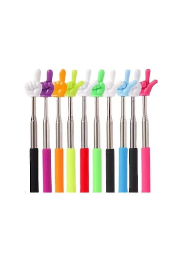 Parmak Okuma Çubuğu Geri Çekilebilir Paslanmaz Çelik Hafif Taşınabilir Öğretim Çubuğu Beyaz Tahta İşaretçi El Sunumu Teleskopik Çubuk