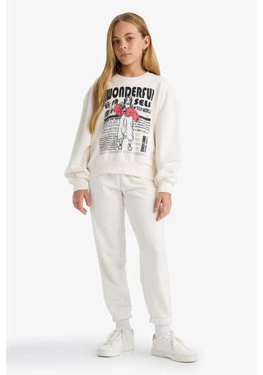 Defacto Ekru Kız Çocuk Alt-üst Takım E6416a8/er105 Ekru