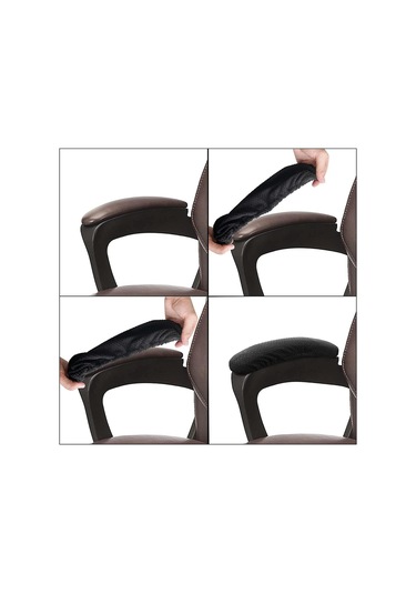 Bordo 1 Çift Ofis Koltuğu-kol Kapağı Toz Geçirmez Gerilebilir Lekeye Dayanıklı Spandex Streç Bilgisayar Sandalye Kol Slipcover