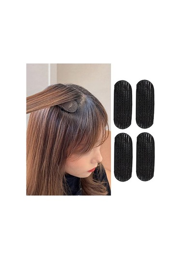 Siyah 4 Adet Saç Hacim Veren Klipler Iyi Kabarık Nefes Alabilir Saç Hacmini Artırın Görünmez Dıy Kabarık Saç 1