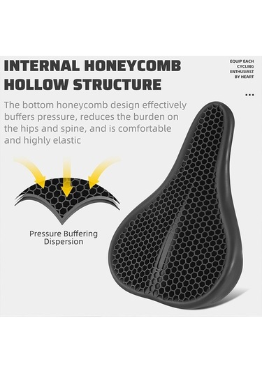 Ebitda West Bıkıng Yp0801206 Tamamen Su Geçirmez Silikon Bisiklet Selesi Şok Emme Koltuk Minderi Siyah Ergonomik Ve Rahat Siyah