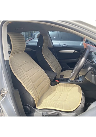 Bmw 1 Serisi 116 Uyumlu Lüx Oto Koltuk Minderi Ön Arka Oturak 3'lü Set Bumerang Serisi Bej