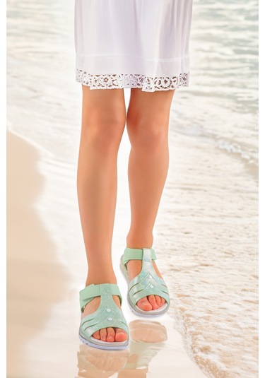 Kiko Kids Kız Çocuk Sandalet Arz 2354 Mint Yeşili