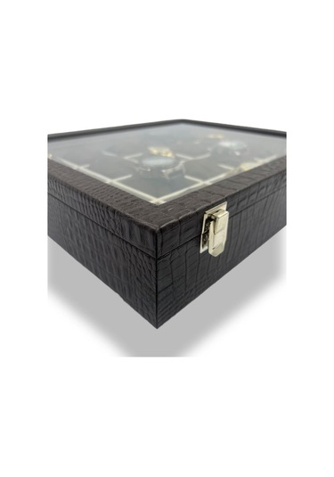 RichBox 20'Li Saat Kutusu Timsah Kahve