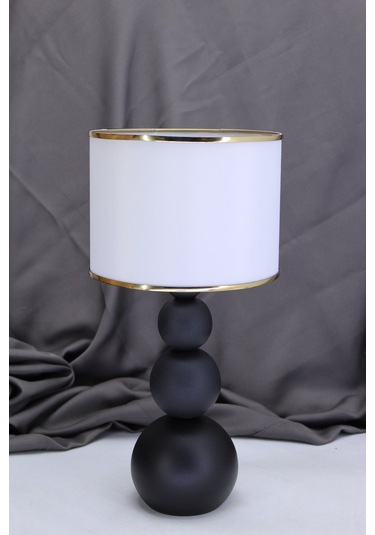 Toplu Masa Abajuru Gece Lambası Siyah