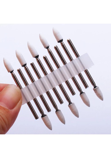 10 Adet Elmas Freze Kesicisi Tırnak Matkap Ucu Elektrikli Manikür Makinesi Tırnak Eti Temiz Dosyaları Ekipman Aksesuarları Araçları Siyah 1 Kat