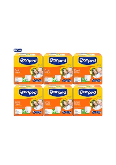 Canped Emici Külot Hasta Bezi M-Orta 60 Adet (6Pk*10)