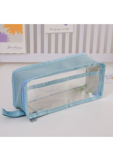 2'li Paket Marker Kalem Kalem Kutusu Okul Malzeme Çantası Mavi Th