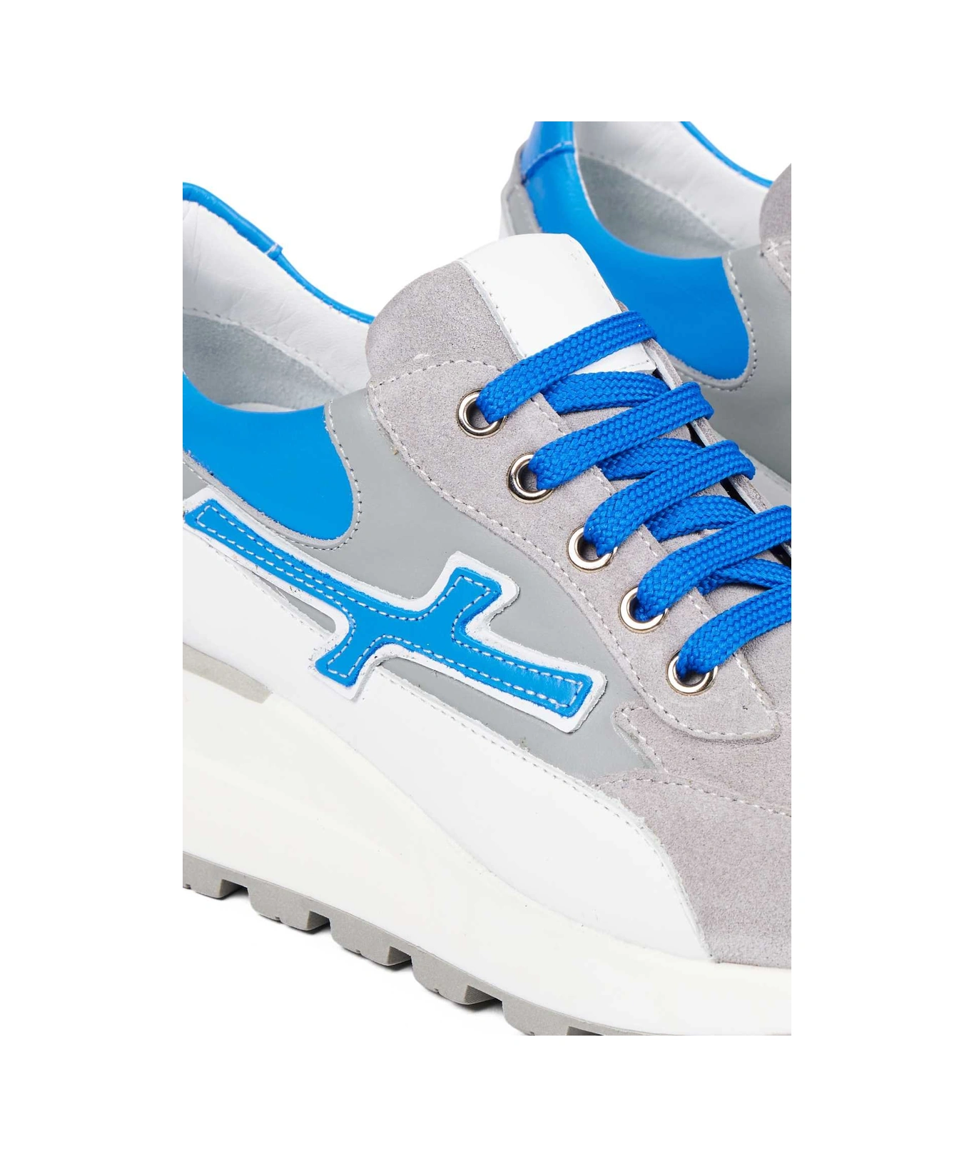 Bestello Bağcıklı Termoplastik Sneaker 101-evaıt-07 Kadın Ayakkabı Grı-mavı