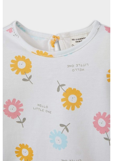 Defacto Kız Bebek Pijama Takımı Çiçek Desenli Kısa Kollu Penye Üst Beli Lastikli Şort E9694a525smwt47 Beyaz Defacto Kız Bebek Pijama Takımı Çiçek Desenli Kısa Kollu Penye Üst Beli Lastikli Şort E9694a525smwt47 Beyaz