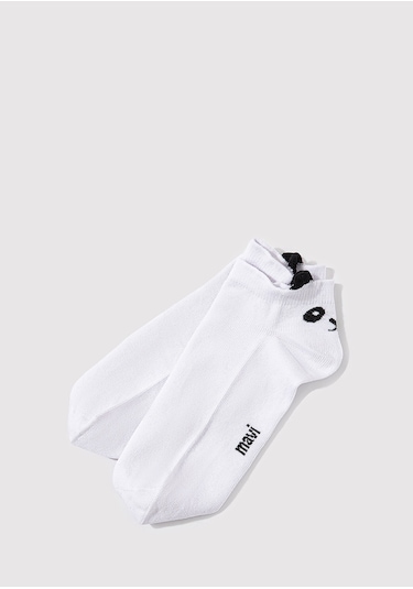 Mavi - Beyaz Patik Çorap 1912466-620 Beyaz