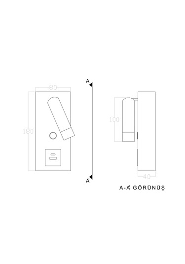 Voxlamp Otel Ve Yatak Başı Okuma Aplik Beyaz